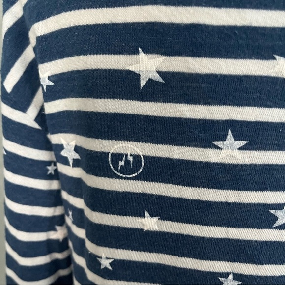 UNIFORM EXPERIMENT x FRAGMENT sz 2 M Long Sleeve Striped Blue Boatneck T… - Picture 4 of 10